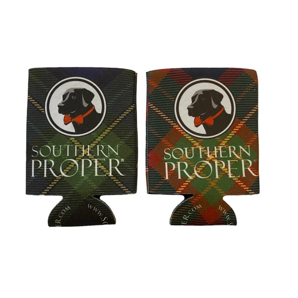 Southern Proper Dining Southern Proper Preppy Plaid Koozie Set